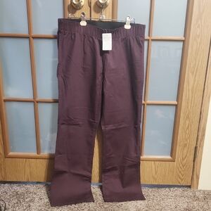 Soft Surroundings Elastic Waist Boot Cut Plum Pants Size P/XL